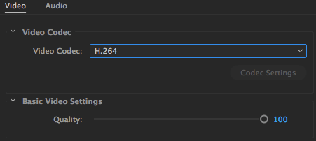 After Effects Render Queue H.264